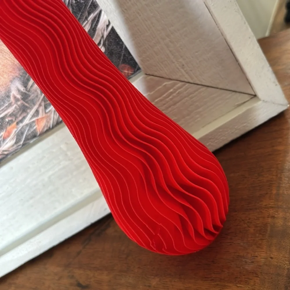 Martin Zampach Stamped Red Spiral Vase. *Small Flaw* Modern | Contemporary 2014